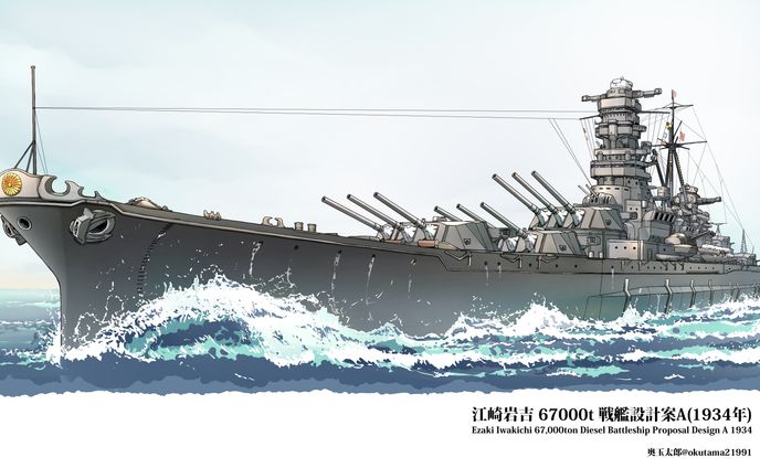 架空艦、計画艦のイラスト