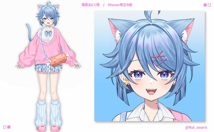 -Vtuber用立ち絵- 猫蒼おにく様