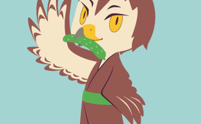 鷹の擬人化アイコン