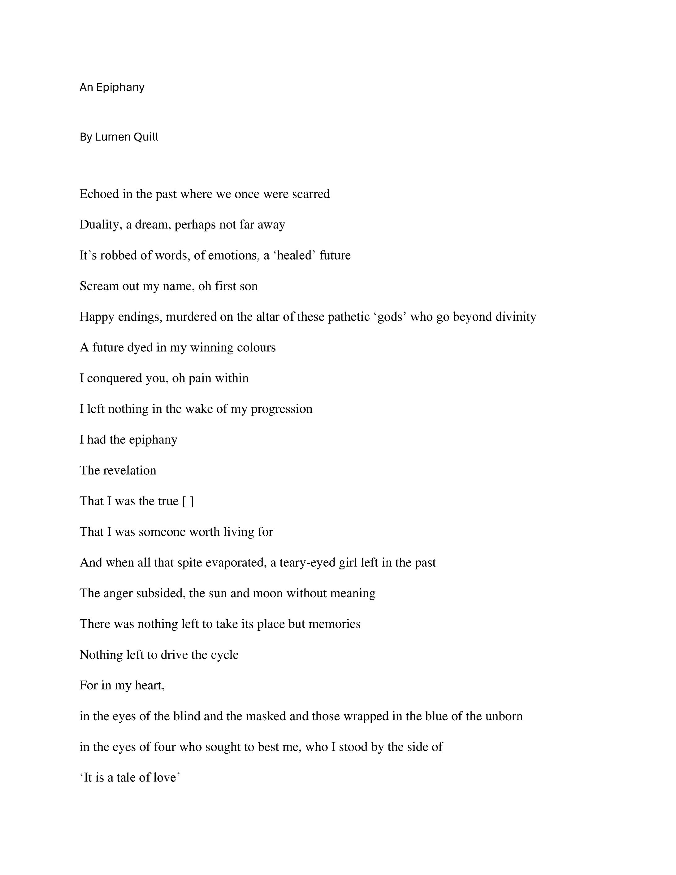 Poetry - An Epiphany-1