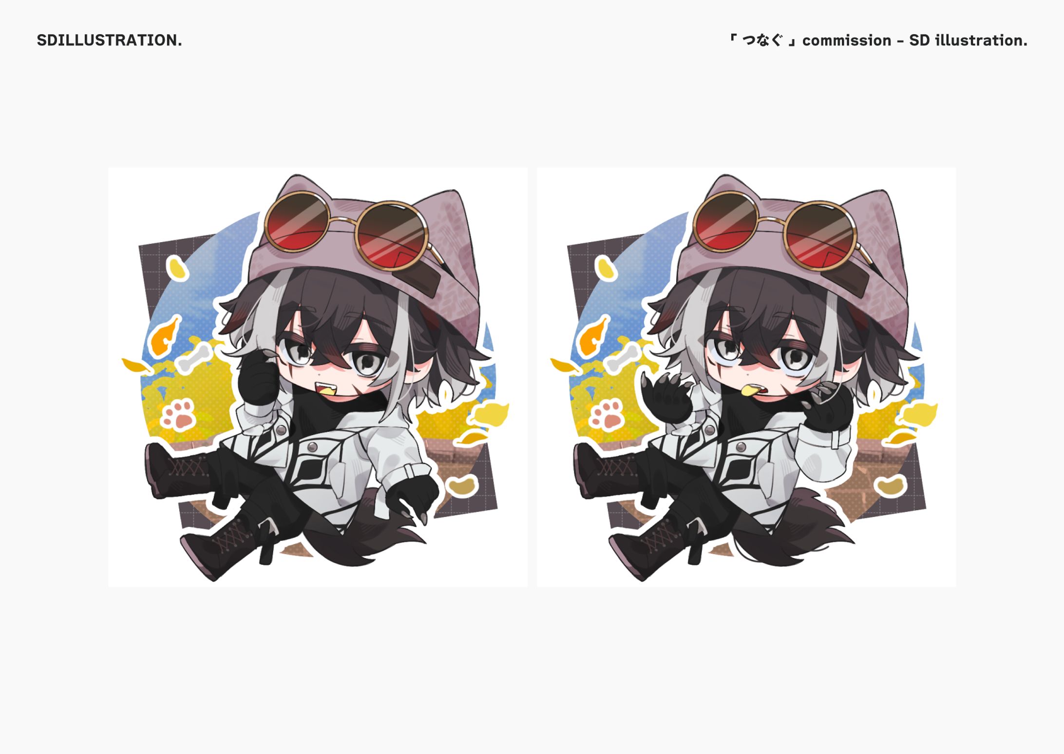 コミッションサイト「つなぐ」ご依頼SDイラスト-1