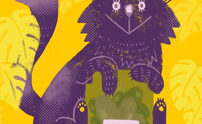 イタリア産のオリーブが好きなメインクーン