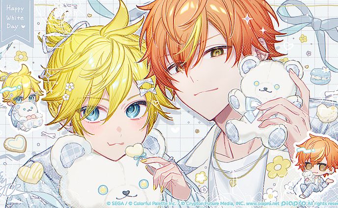 【お仕事】プロジェクトセカイ　ホワイトデー記念イラスト