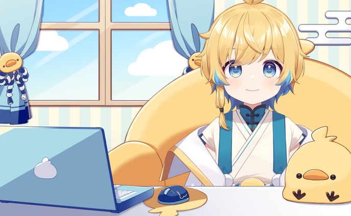 Vtuber隼鳳ハヤブ様 配信部屋イラスト