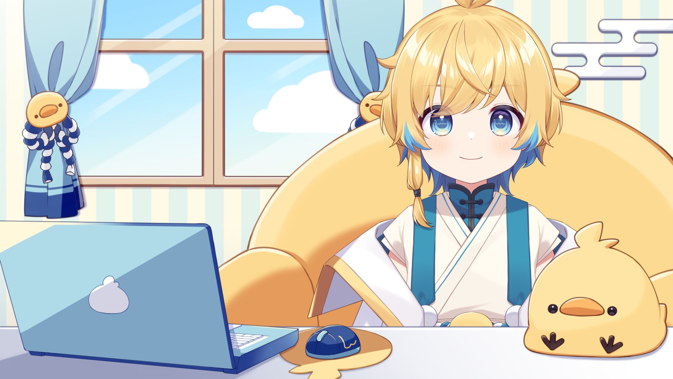 Vtuber隼鳳ハヤブ様 配信部屋イラスト-1