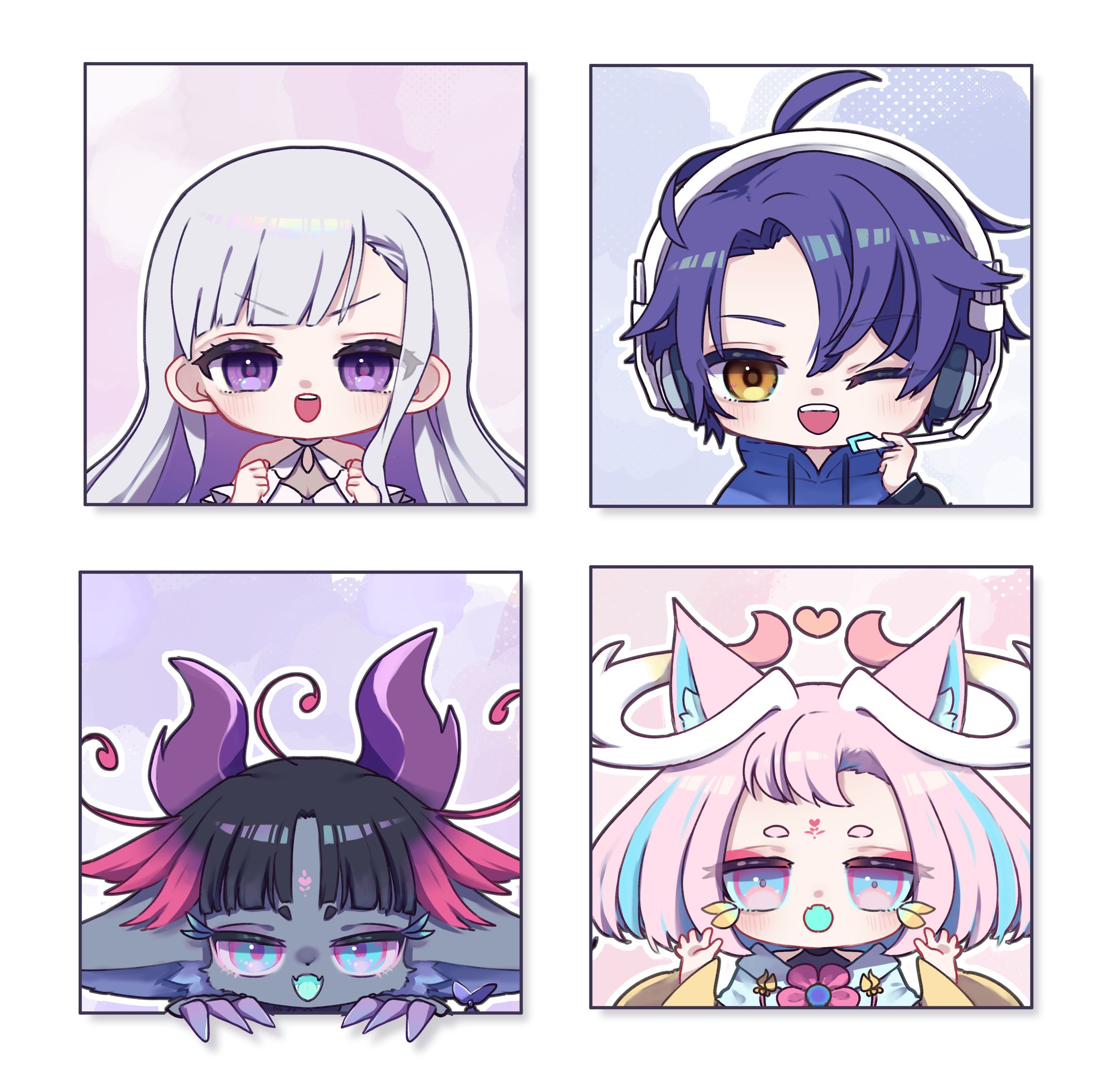 【イラスト】ミニキャラアイコン(海の動物病院)-1