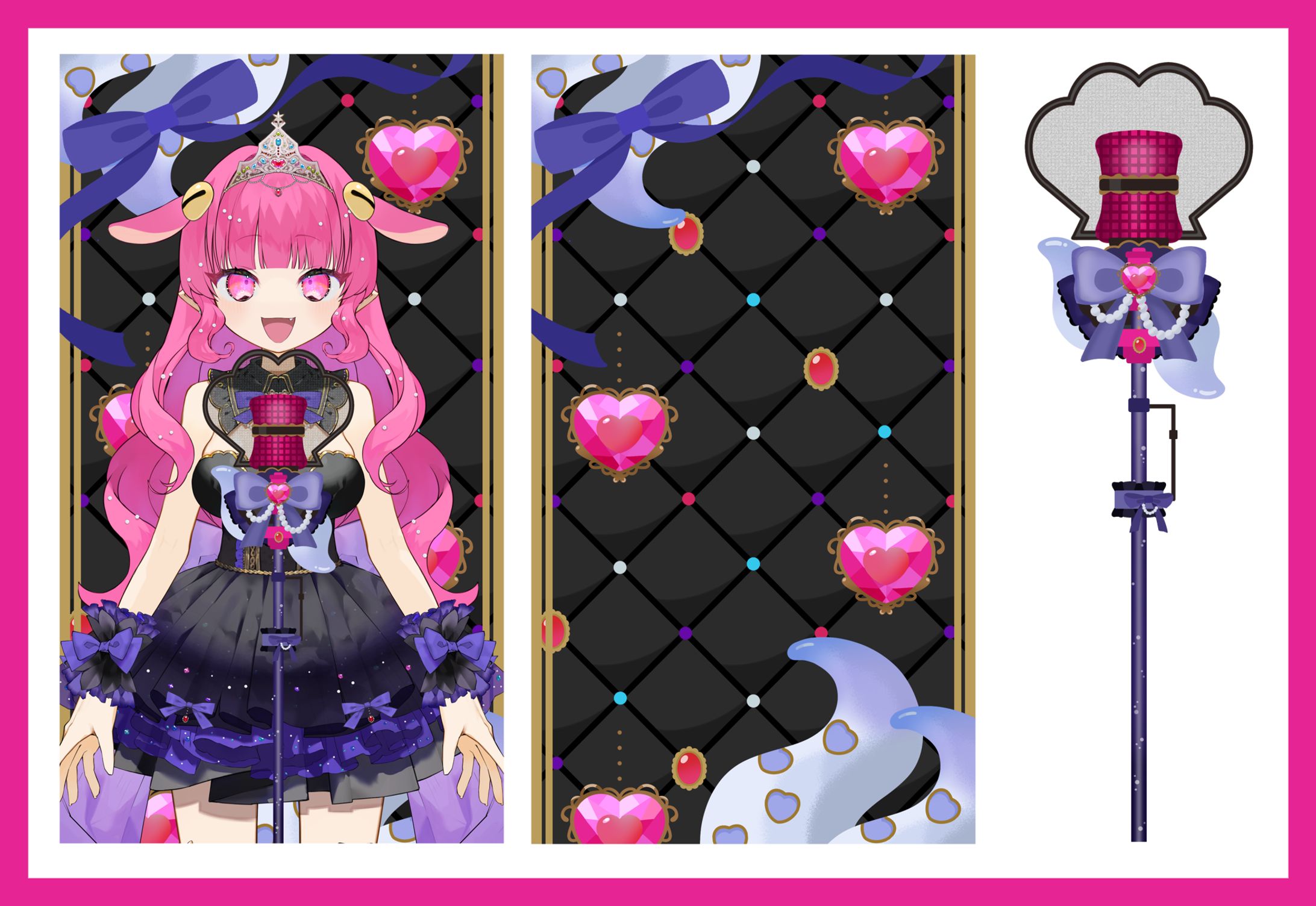 めんだこちゃん様　縦型背景素材+マイク-1