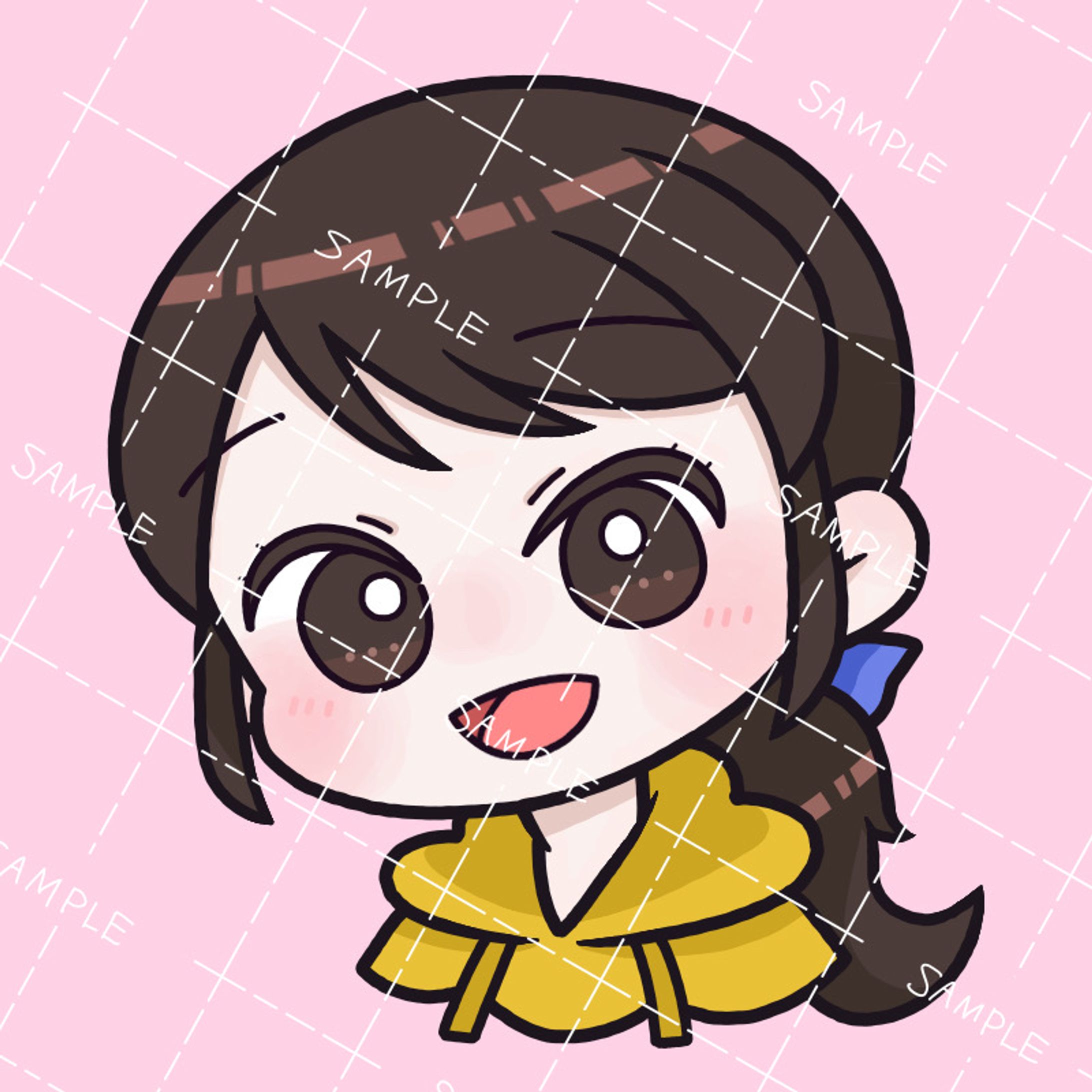 顔アップ漫画風◇アイコン用-1