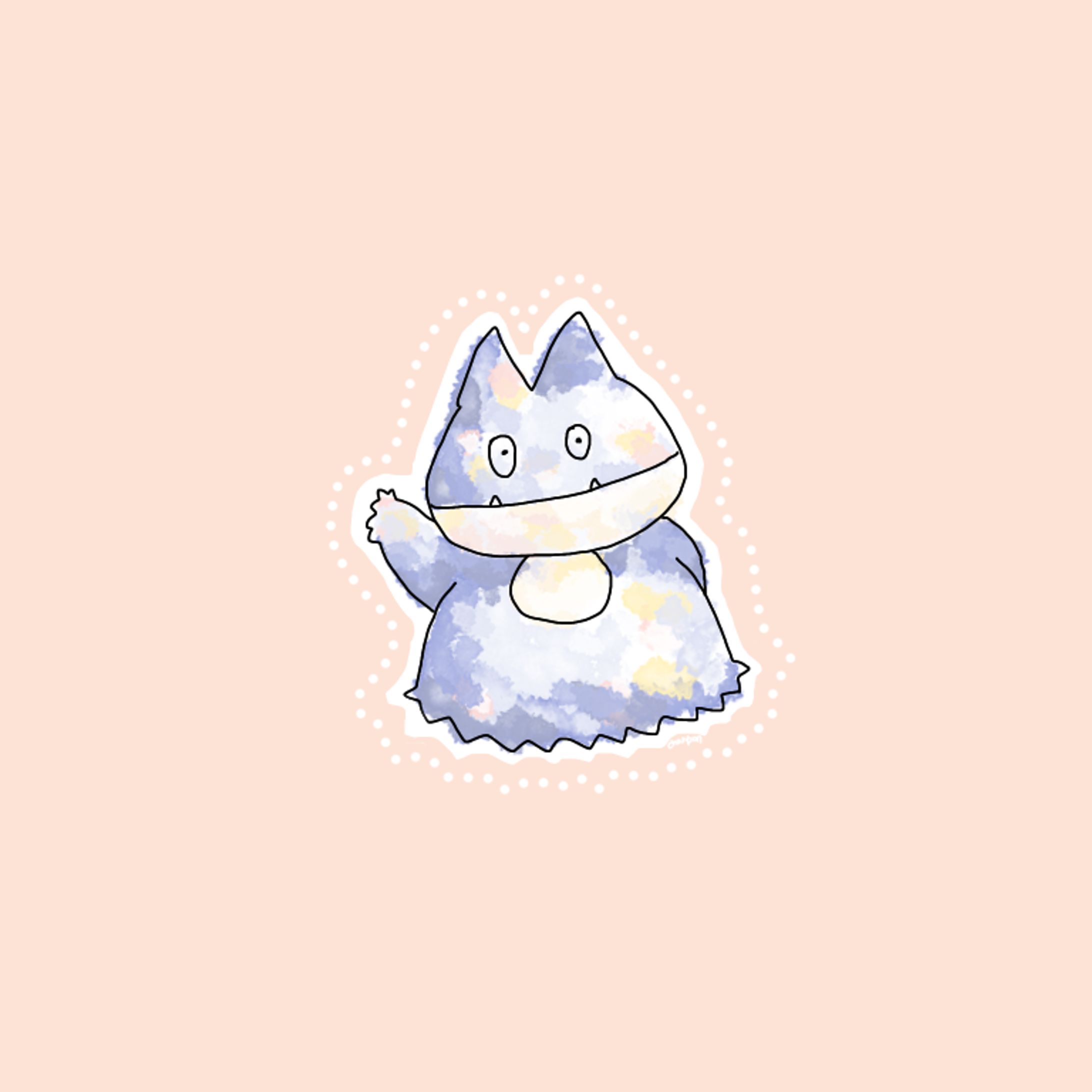 水彩シリーズ_ゴンベ-1