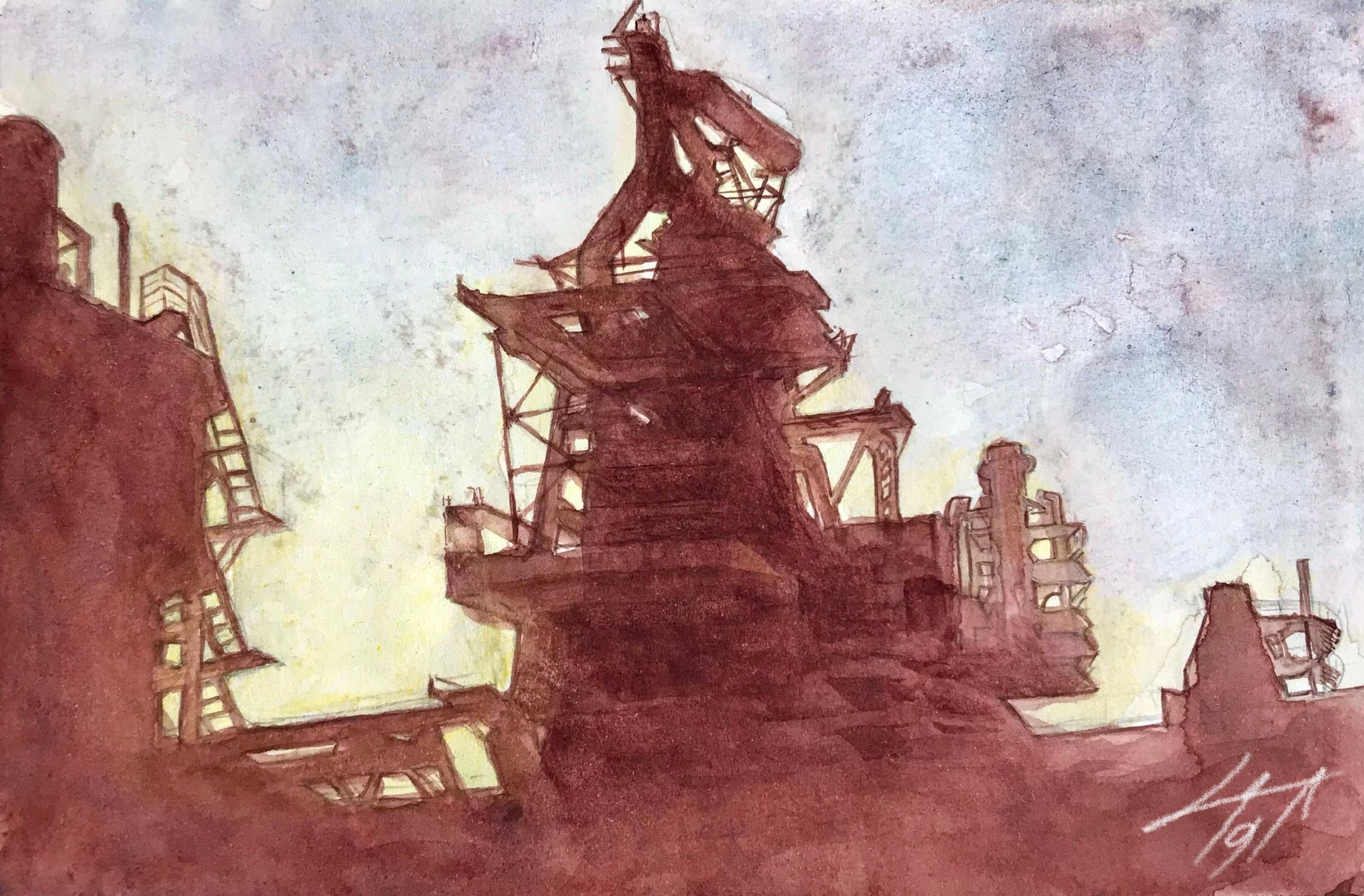 経年の赤　2023.4-1