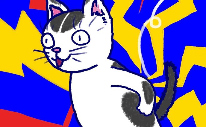 ギックリ腰キター⚡️
#ギックリ腰 #痛い #witch #witchsshot #cat #animal #illustration #childrensbooks #猫 #イラスト #絵本