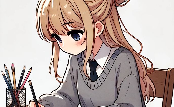 勉強してる学生