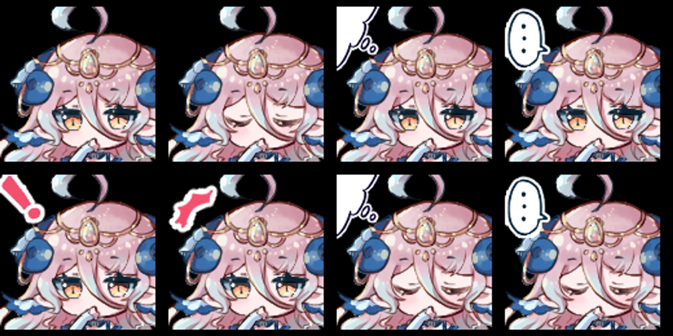 ふわふわ角娘　SD表情差分-1