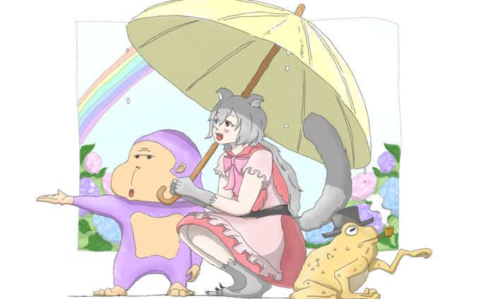 【創作】梅雨のイラスト