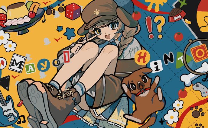 【VTuber】まよいひんと　配信画面イラスト