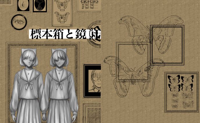 標本箱と鏡