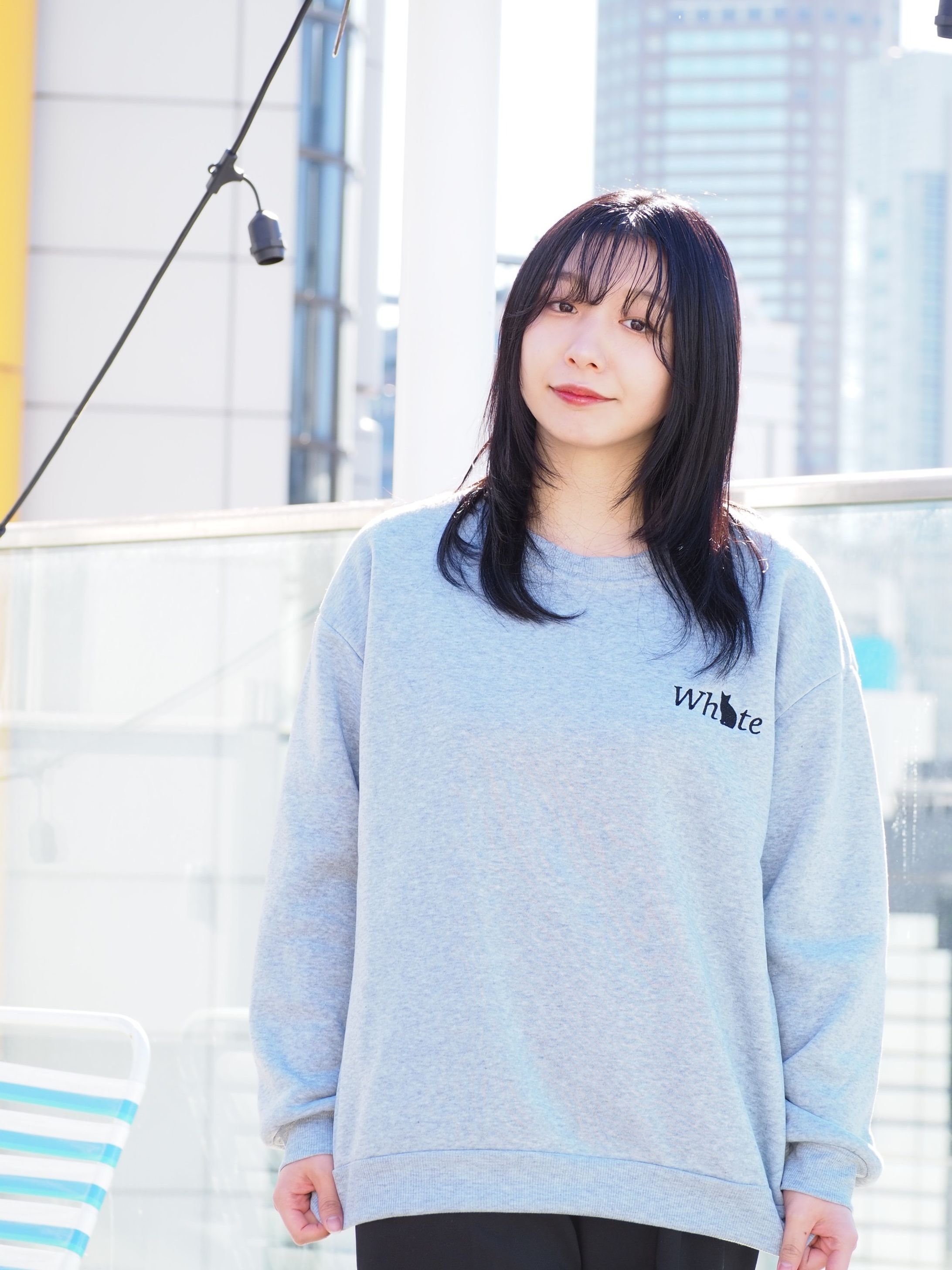 whitecat刺繍ロゴ スエットトレーナー-1