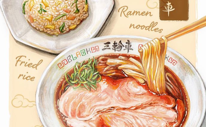 デザイン、イラスト、食べ物イラスト