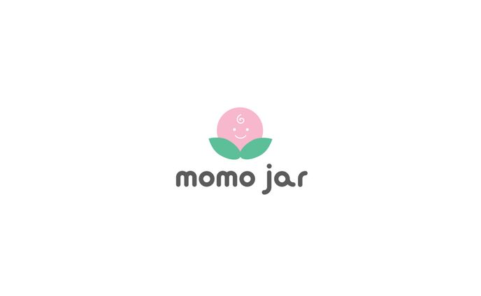 ロゴ（momo jar／ベビーフード）