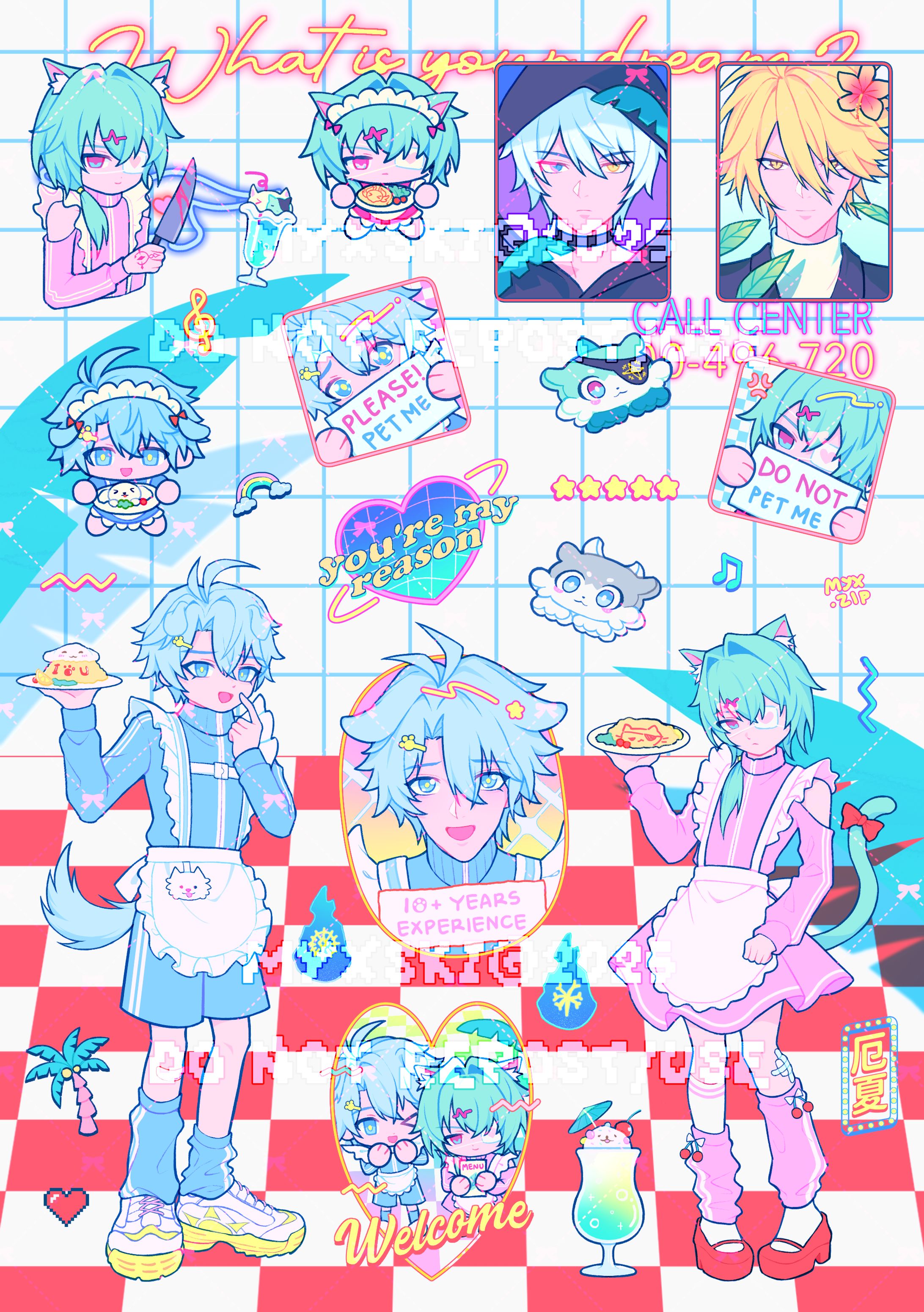 [HONKAI SR] Phainon Anaxa Retro Neon Maid Cafe-1