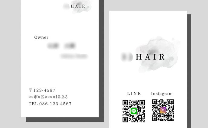 ヘアサロン　名刺