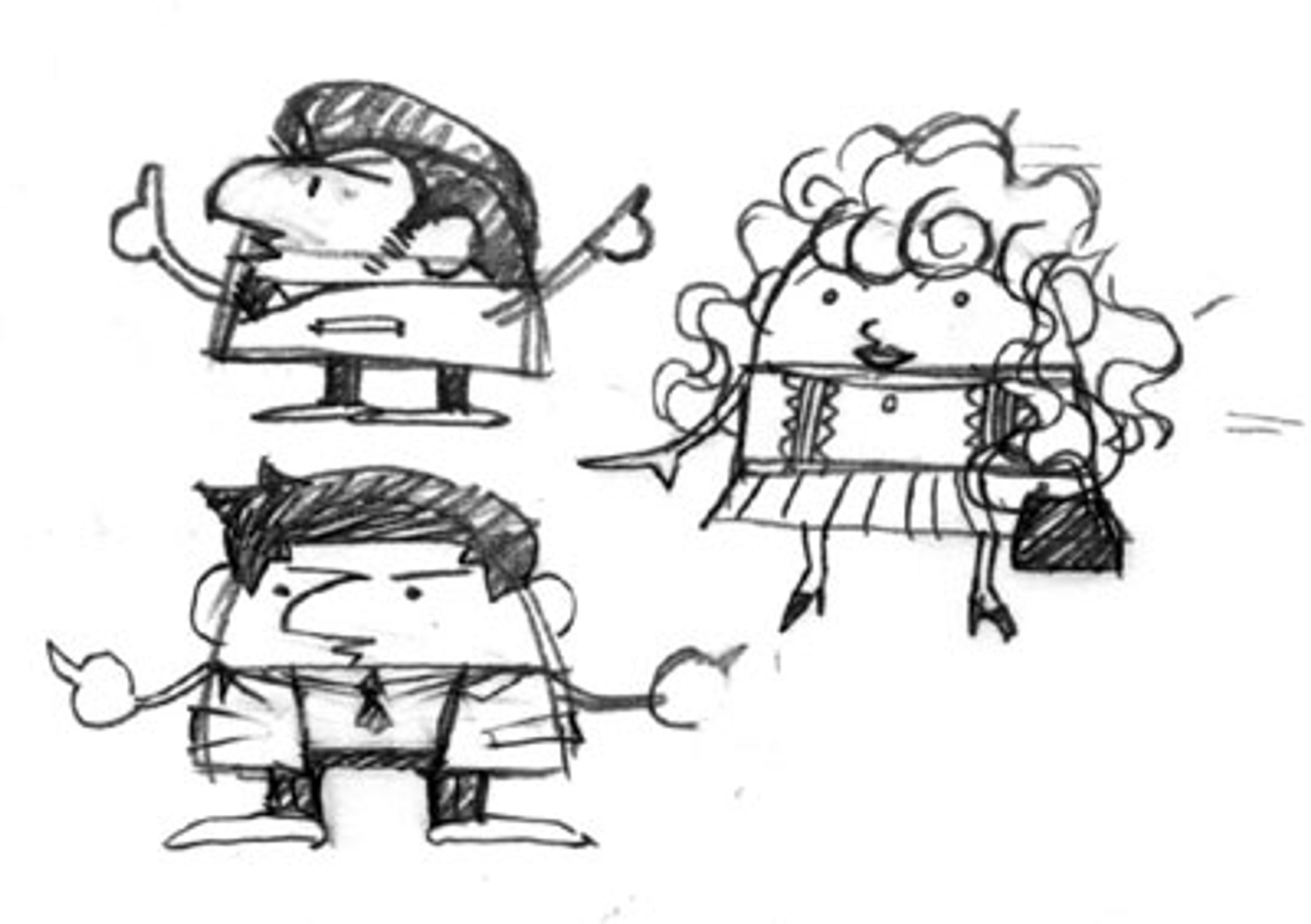 ディフォルメキャラクターのスケッチ-1