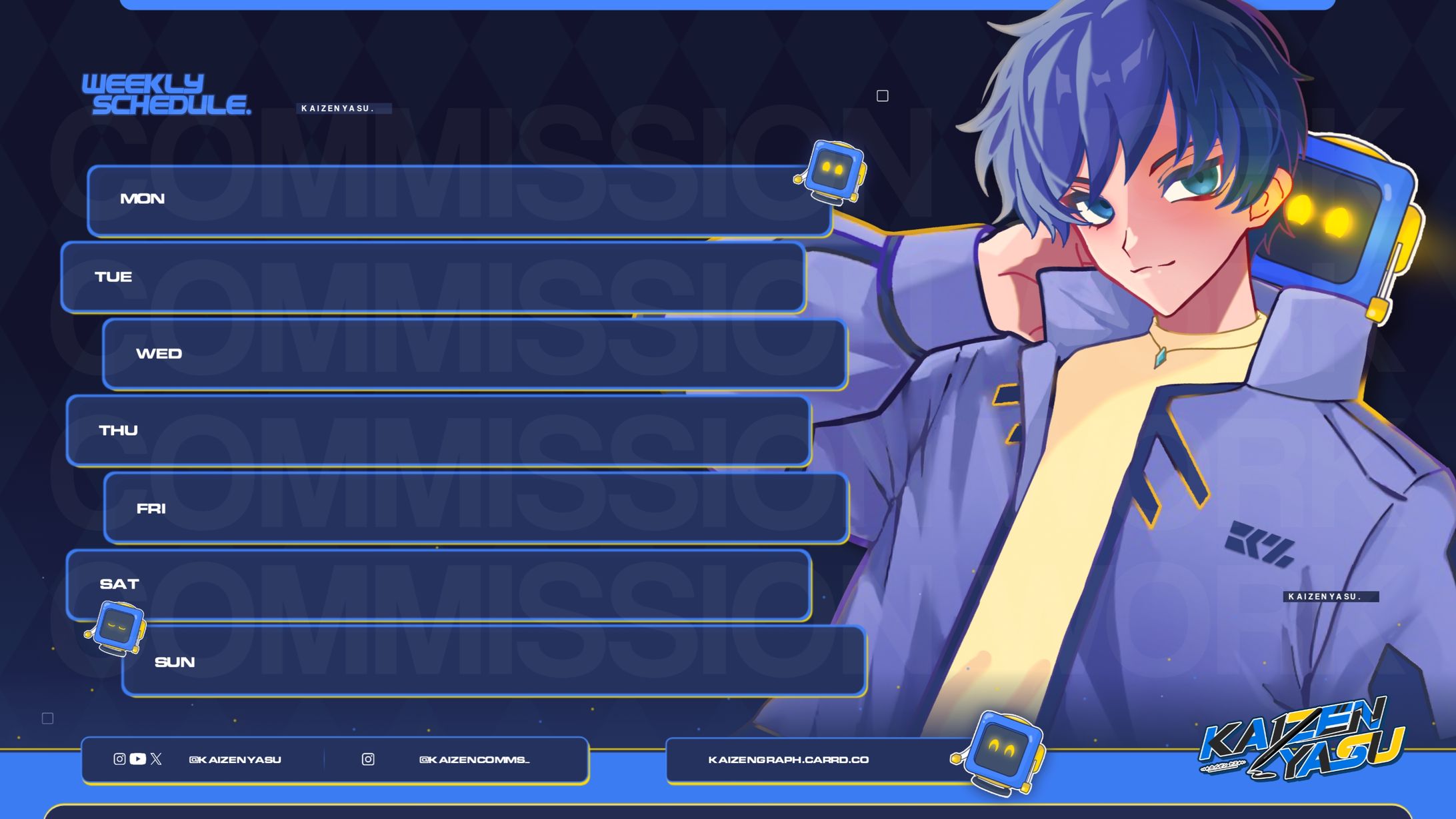 [Commission Work] Kaizen Yasu - Weekly Schedule-1