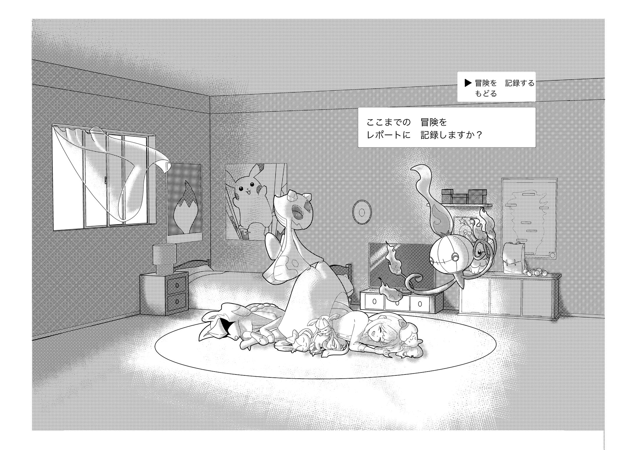 モノクロポケモンイラスト-1
