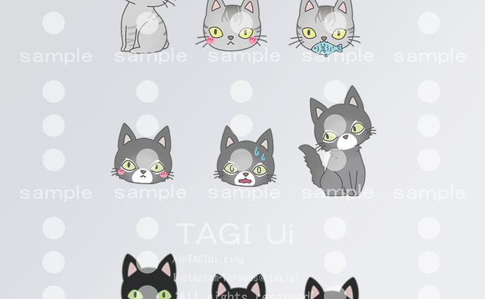 飼い猫イラスト素材