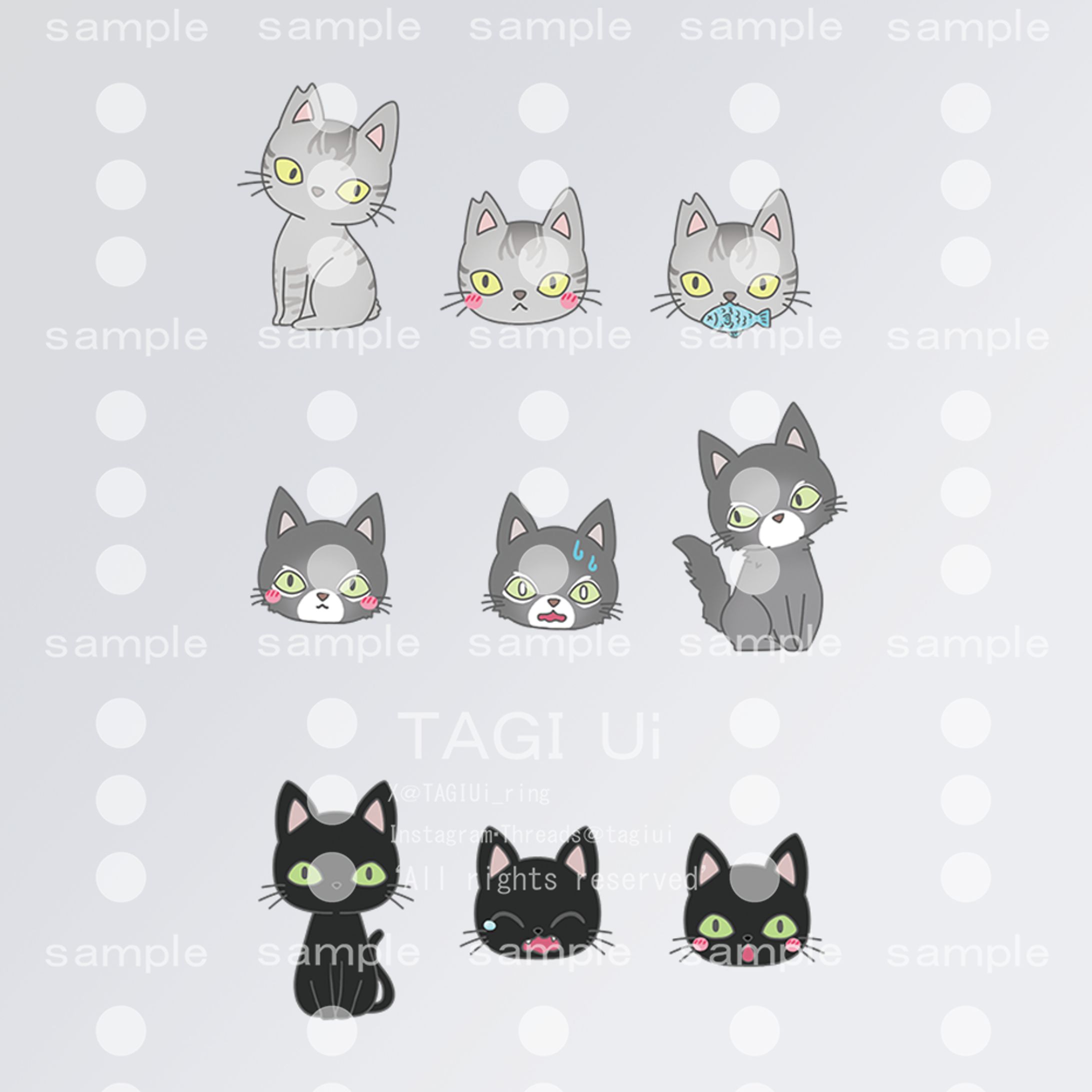 飼い猫イラスト素材-1
