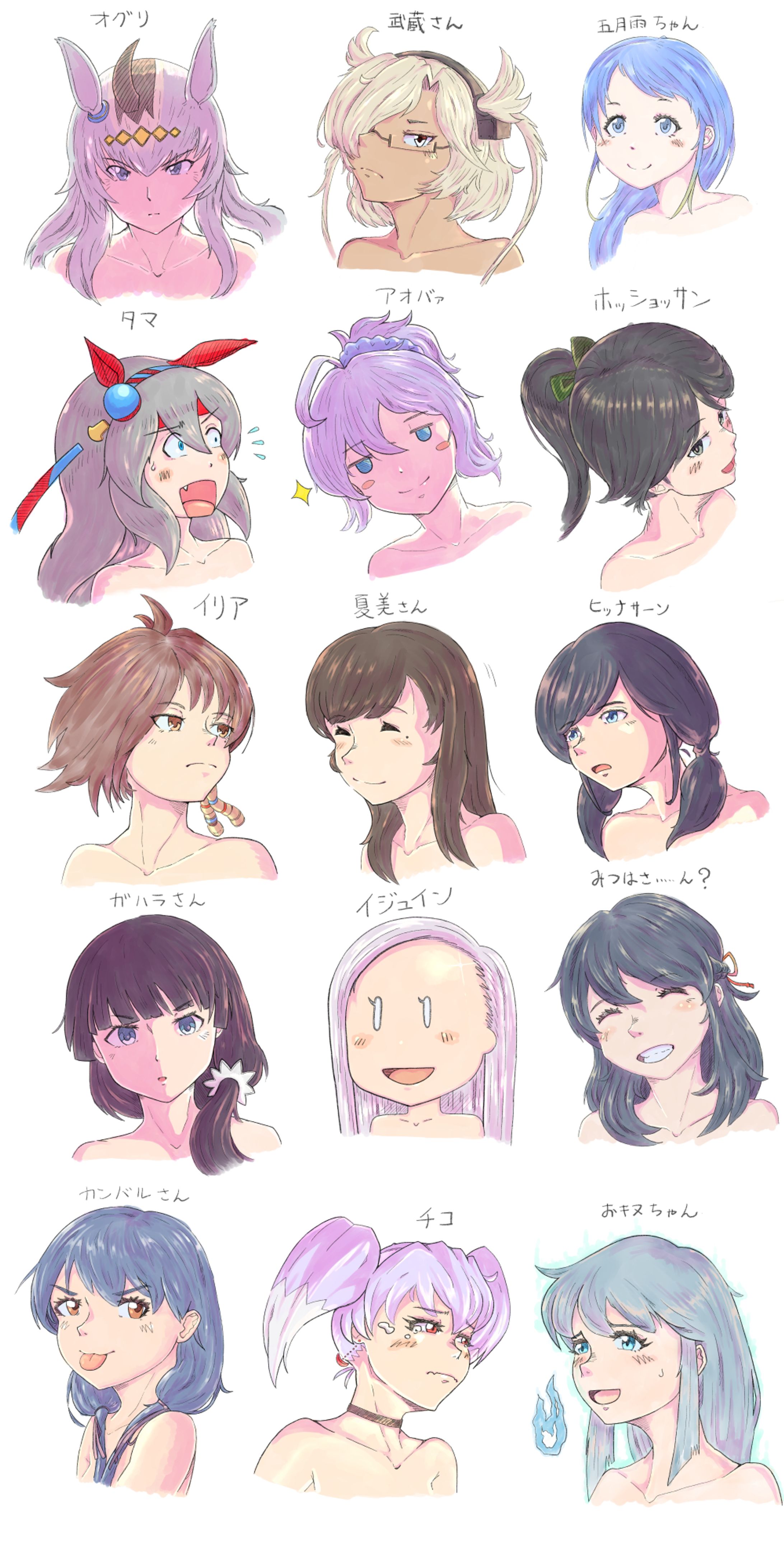らくがき女性キャラ推し（一部）-1