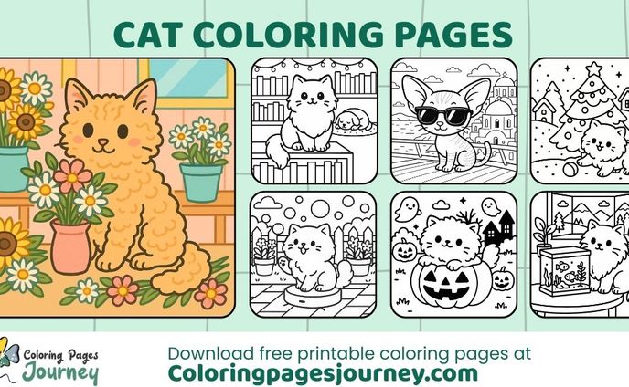 170+ Free Printable Cat Coloring Pages for All Ages
