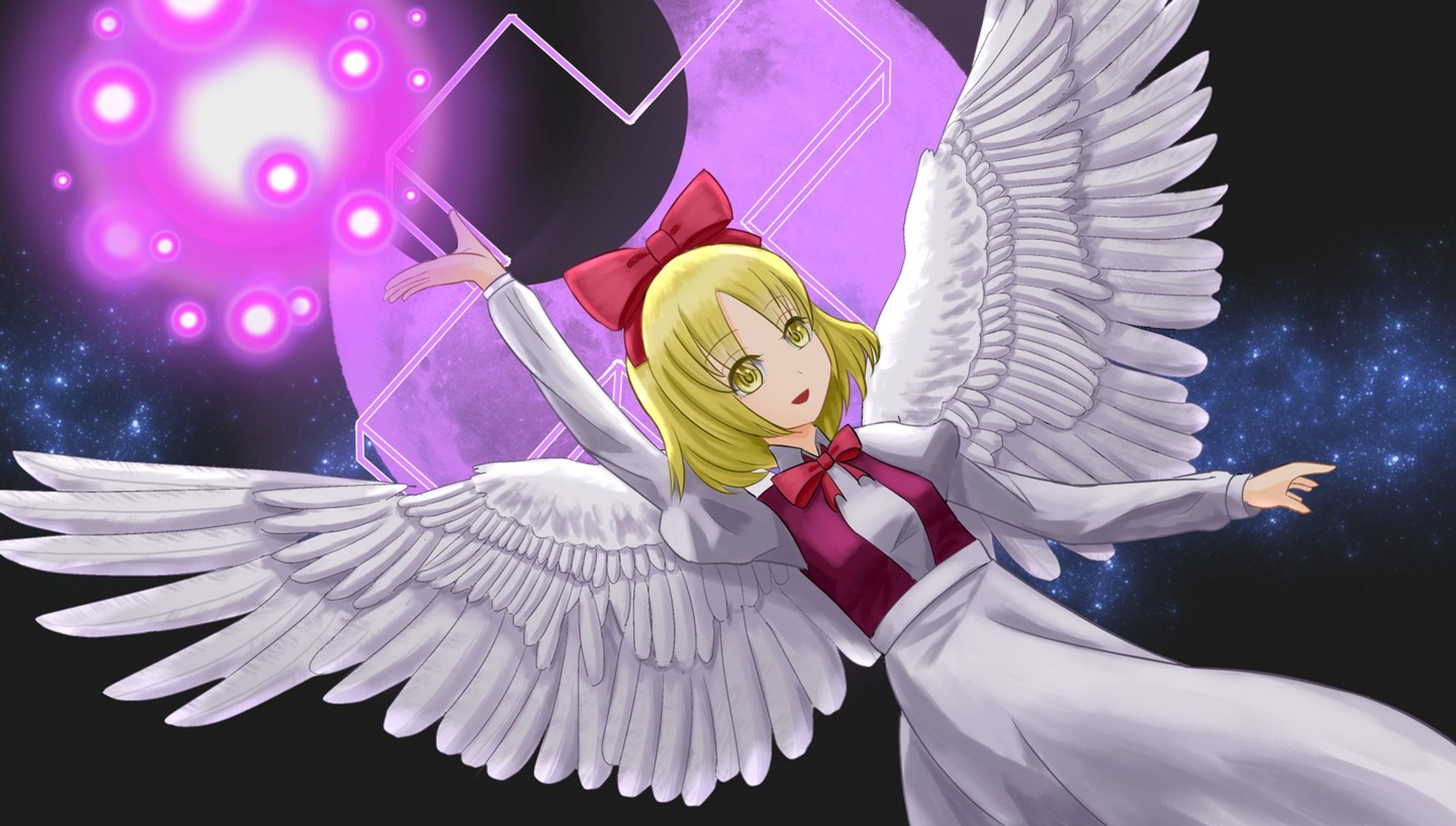 幻月。
「かわいい悪魔」（東方幻想郷　幻月のテーマ）のギターインストアレンジを作りました。
https://youtu.be/oMTHUvXmMDE
#東方project #幻月 #touhouproject #gengetsu #touhoufanart-1