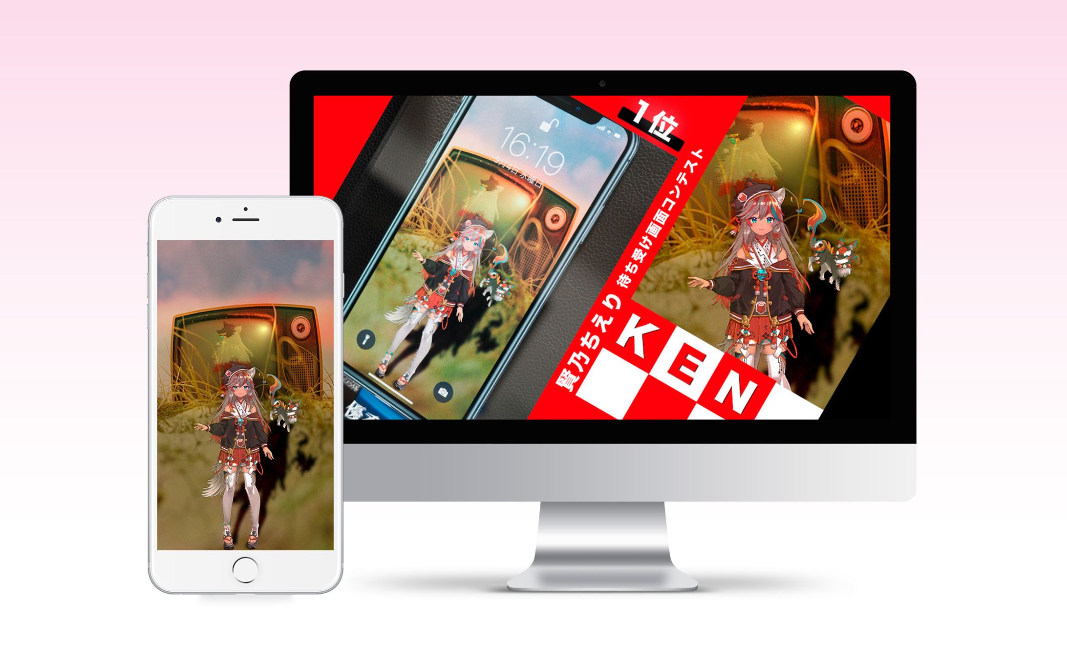 賢乃ちえり 待受け画面コンテスト最優秀賞-1