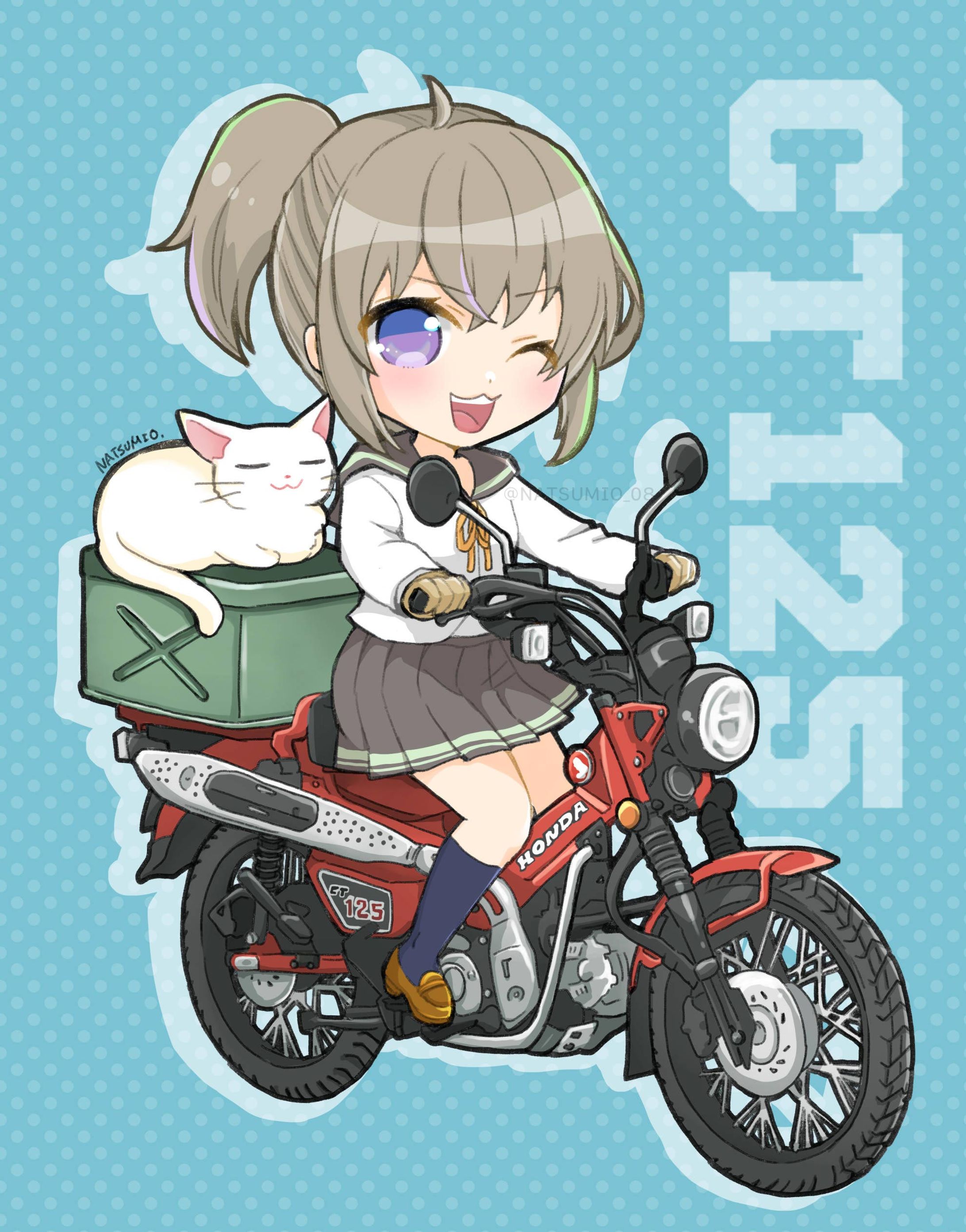 ハンターカブ×制服JK-1