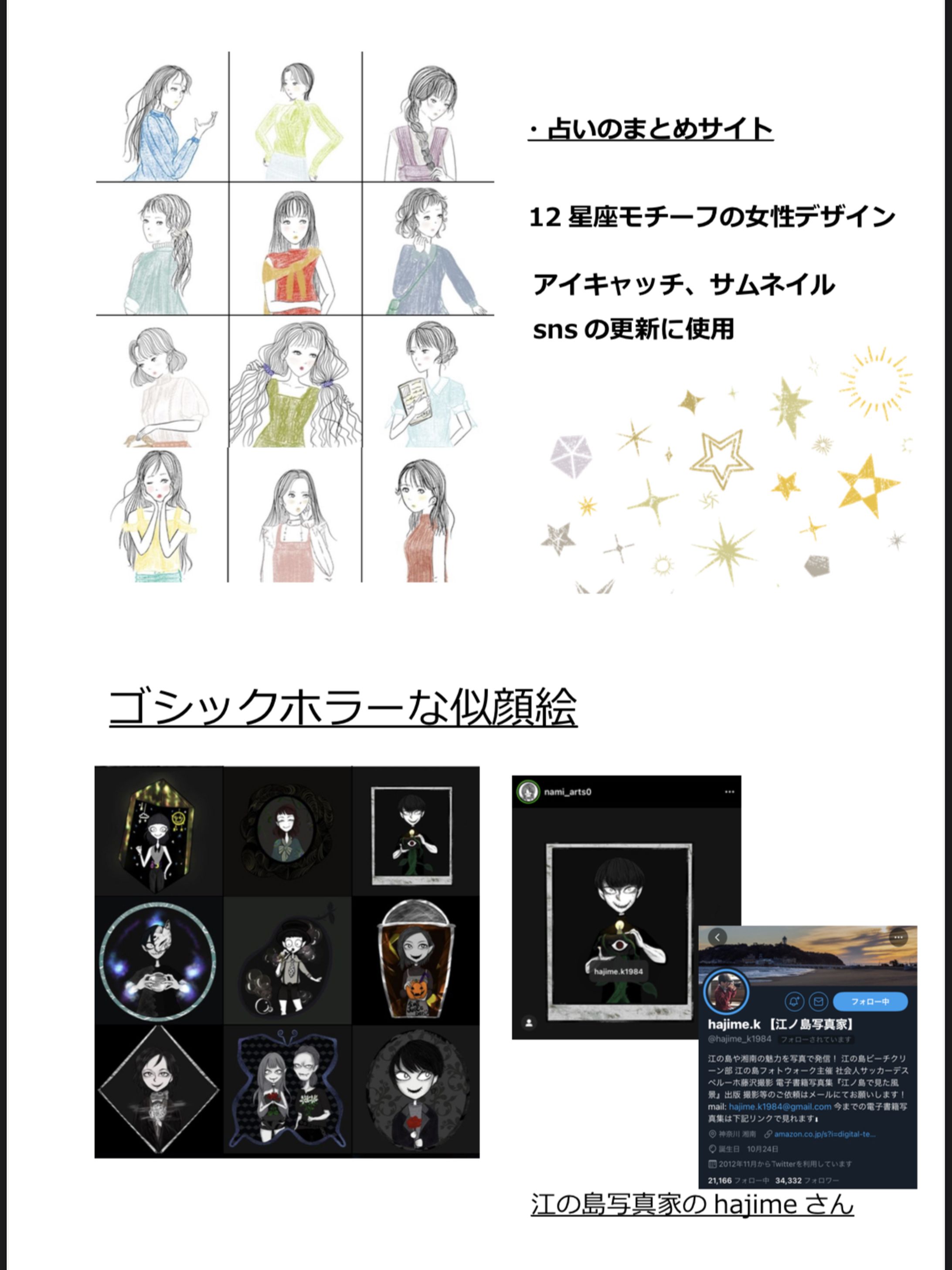 占いイラスト、似顔絵-1