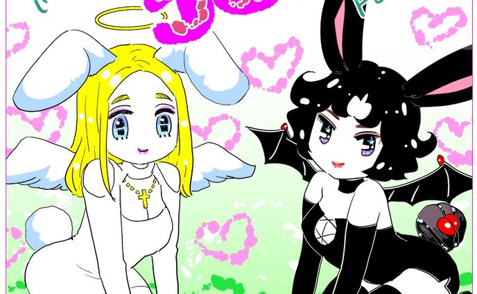 天使と悪魔バニーガール