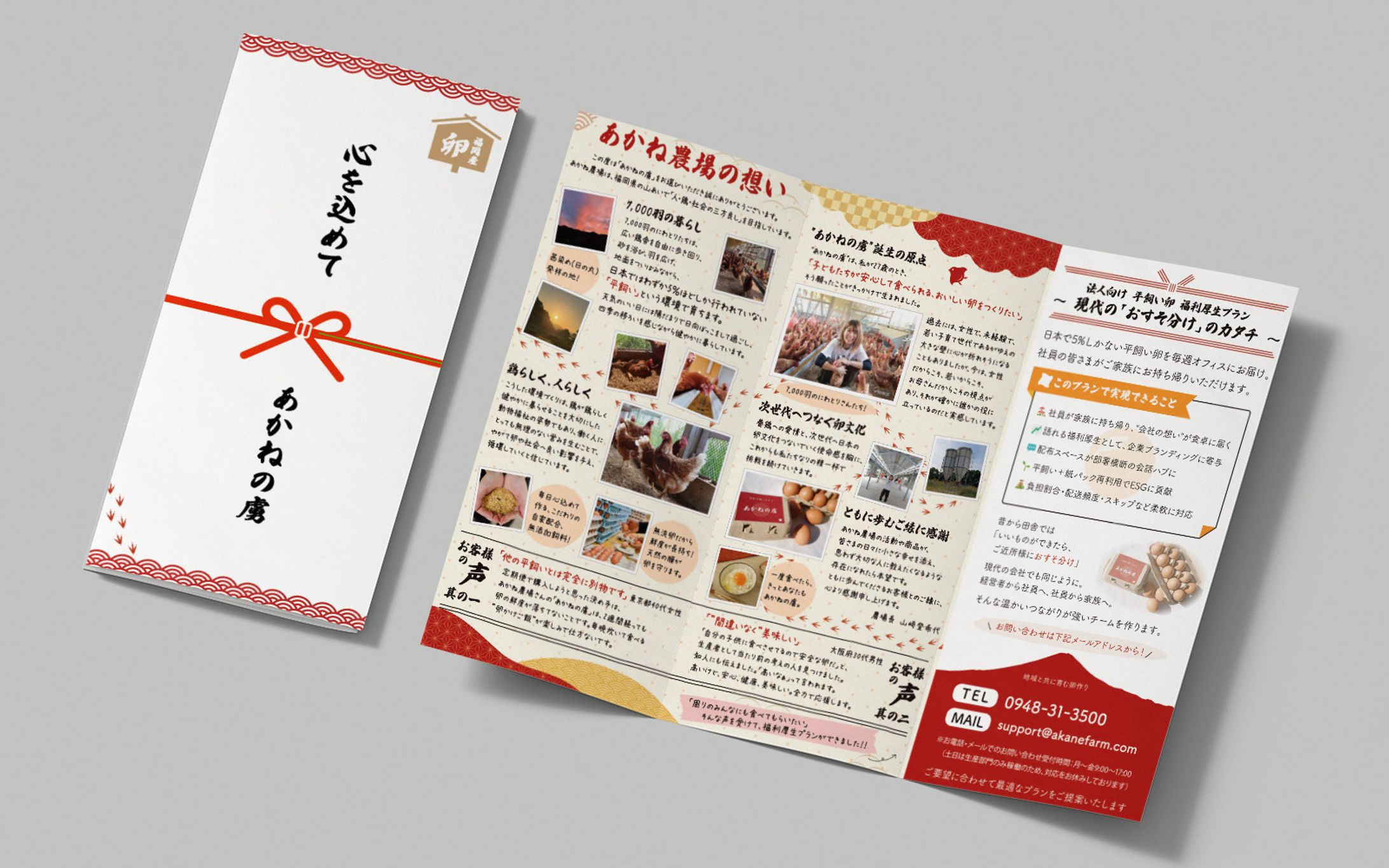 3つ折りパンフ｜あかね農場様-1