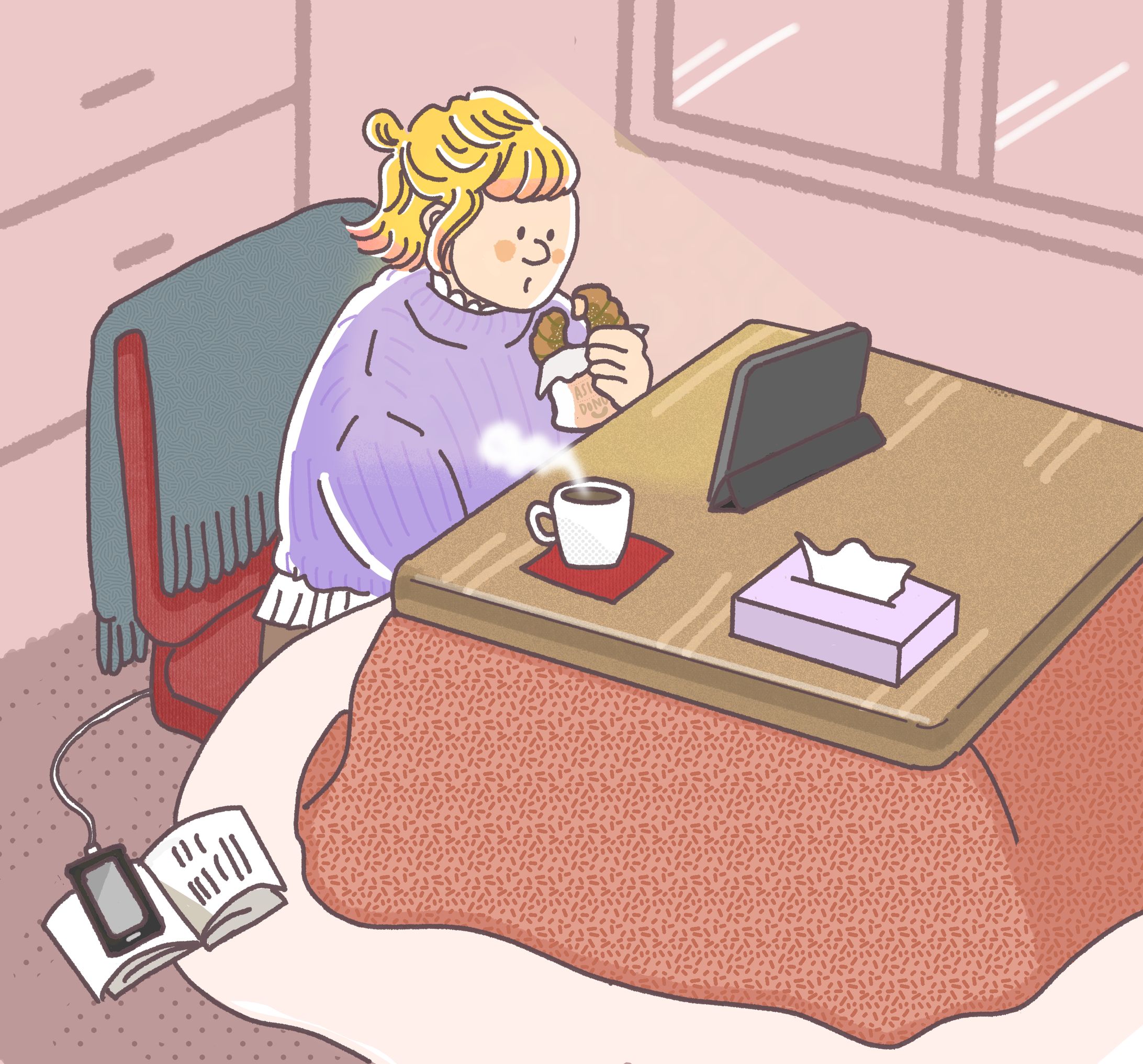 カットイラスト　冬の夜-1