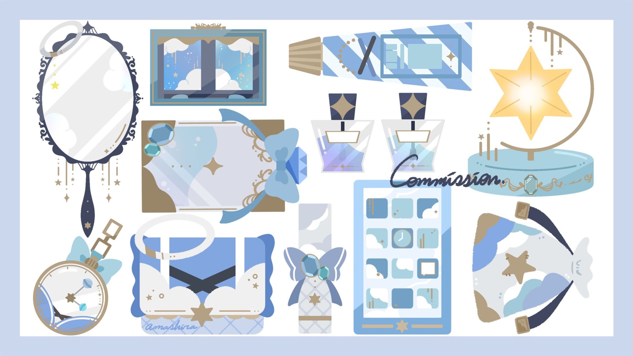 小物モチーフイラスト④-1