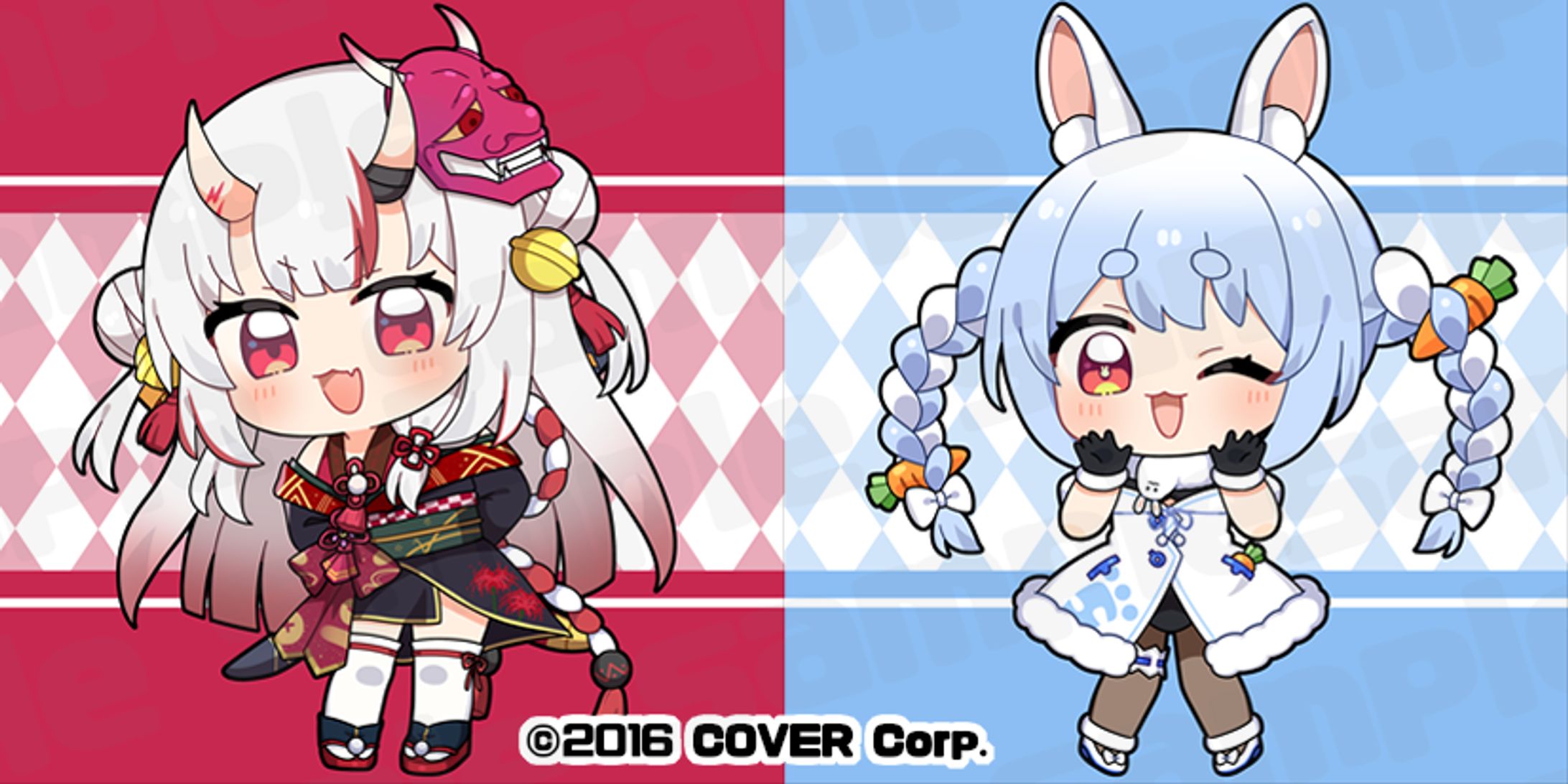 ホロライブ　百鬼あやめ　兎田ぺこら　Art Selection　グッズ用イラスト-1