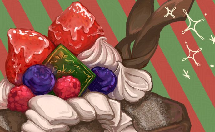 ３種のベリーのチョコレートケーキ