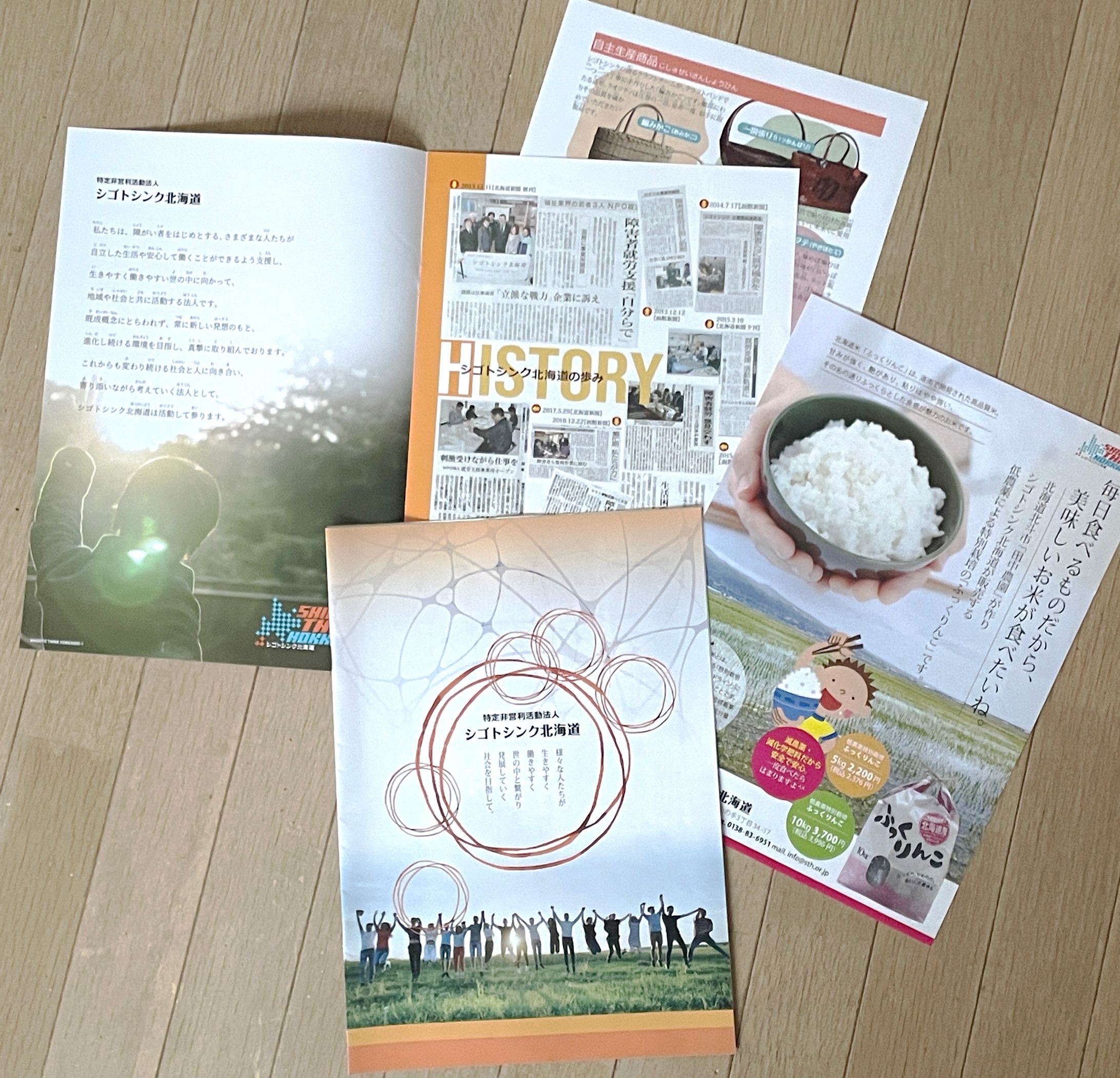 支援施設のパンフレットとチラシ-1