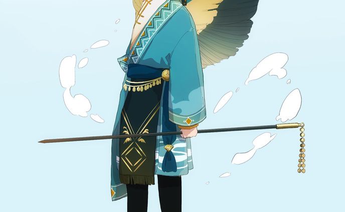 カワセミ擬人化
#illustration #oc 
#創作イラスト 
#キャラクターデザイン