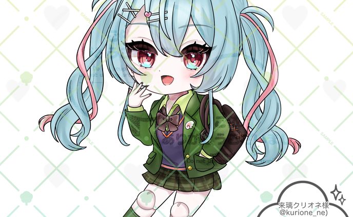 【橘音様ご依頼】来璃クリオネ様制服ファンアート