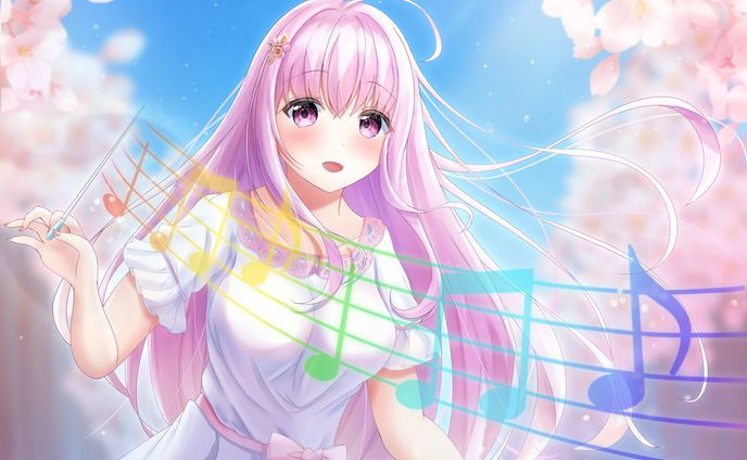 春の音を指揮する少女