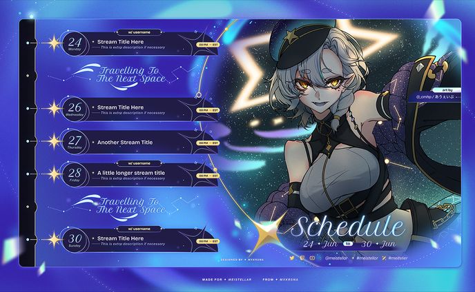 Mei Stellar ⬥︎ Stream Schedule Set