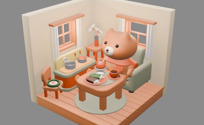 【Blender】３Dモデル