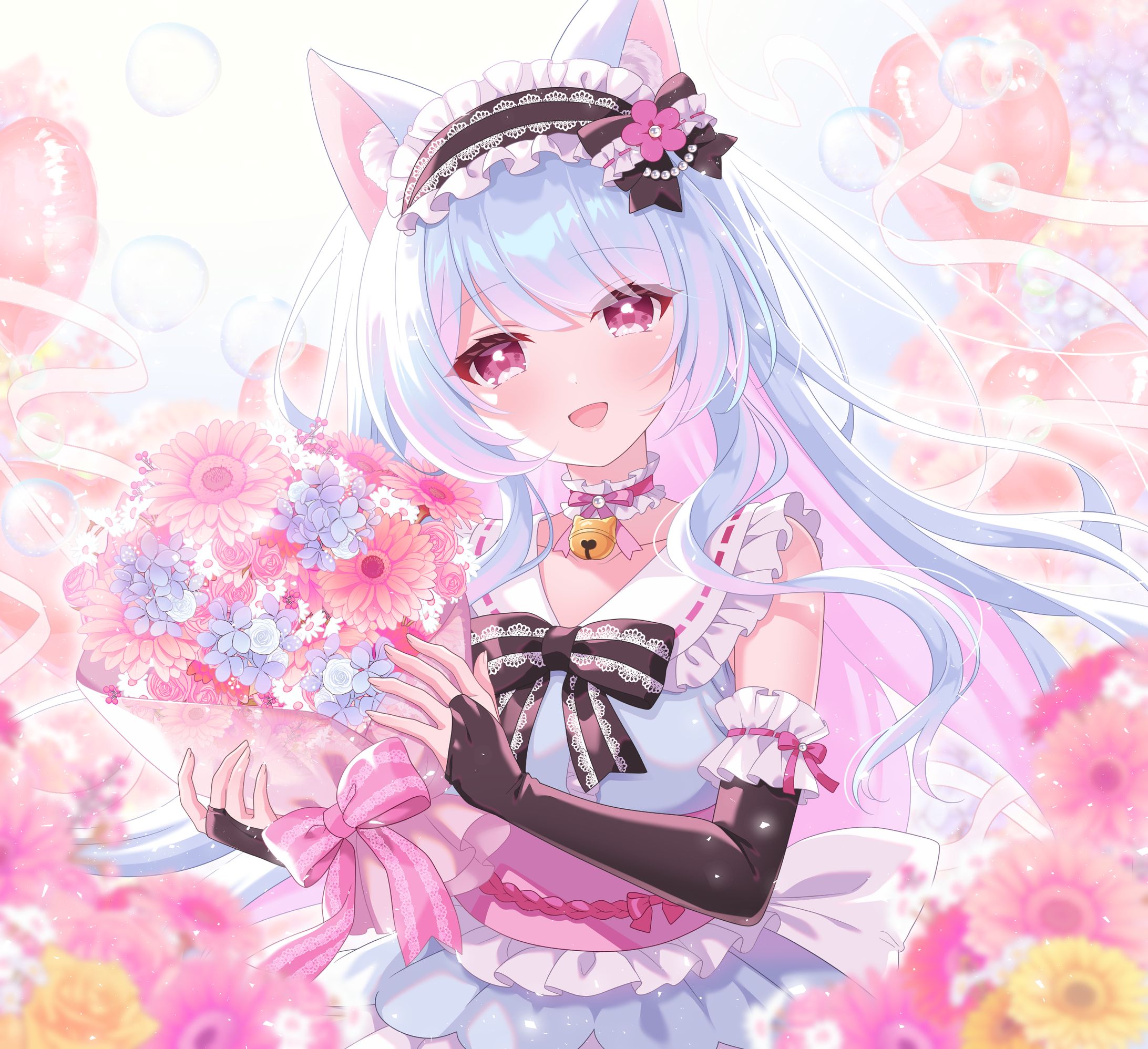 Vtuber桃之もれん様お誕生日イラスト-1