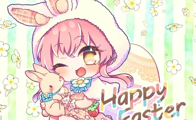 はっぴーいーすたー！🐇🥚🎉✨

#イラストメイキング
#sdキャラ
#うさぎ
#イースターバニー 
#イラスト好きな人と繋がりたい